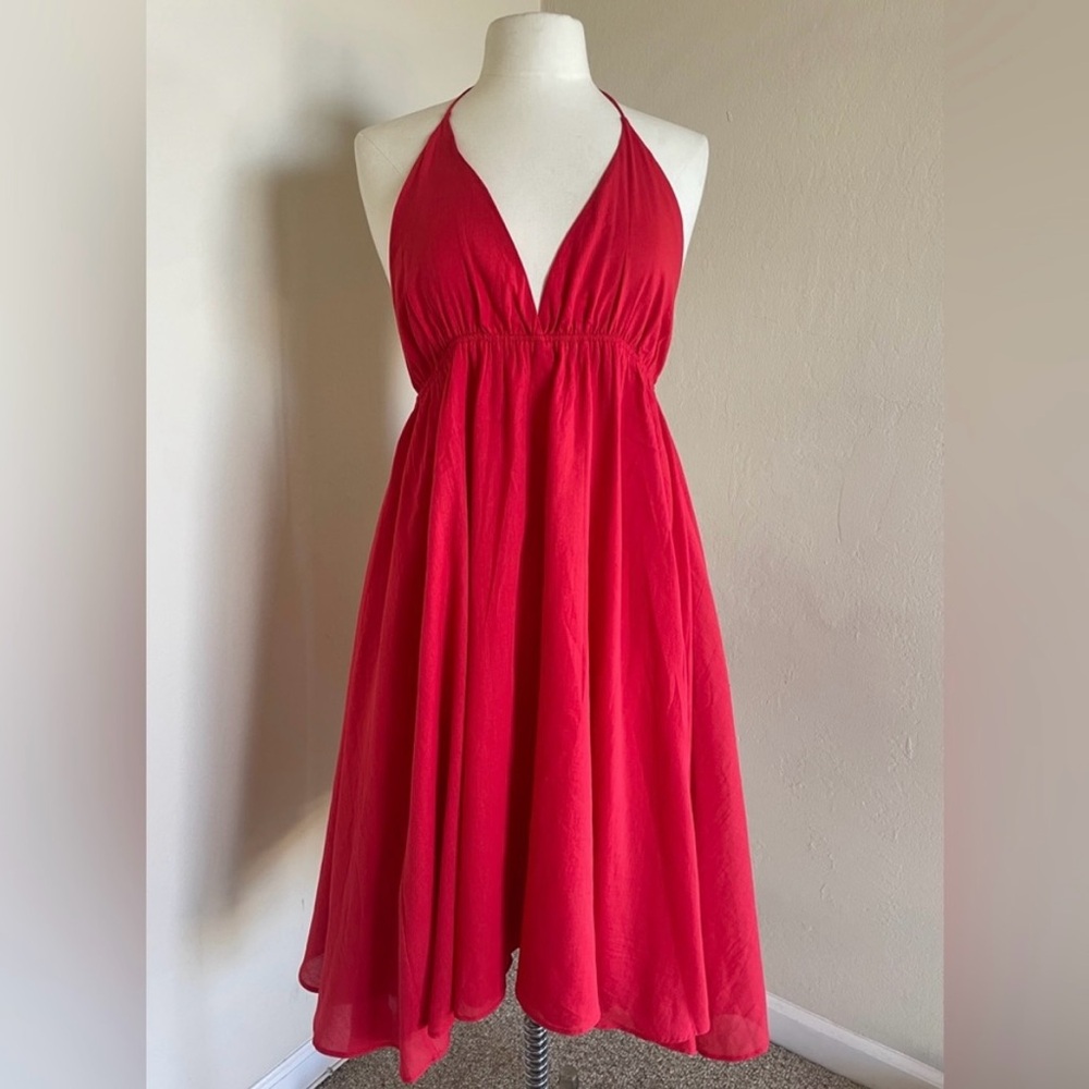 LOOP CHARMANT ♥️ NWT Elegant Red Halter Dress